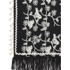 Generic Women's Cotton Embroidered Dupatta (Black, Length: 0.5 to 1 Mtr)