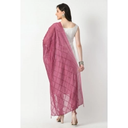 Generic Women's Chanderi Self design Dupatta (Levender, Length: Free Size) Generic Women's Chanderi Self design Dupatta (Levender, Length: Free Size)
