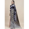 Generic Women's Kanjivaram Silk Designer Weaving Saree With Unstitched Blouse (Blue &amp; Red, 5.50 Mtrs)