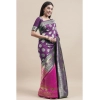 Generic Women's Kanjivaram Silk Designer Weaving Saree With Unstitched Blouse (Voilet &amp; Purple, 5.50 Mtrs)