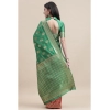 Generic Women's Kanjivaram Silk Designer Weaving Saree With Unstitched Blouse (Green &amp; Red, 5.50 Mtrs)
