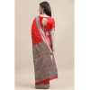 Generic Women's Kanjivaram Silk Designer Weaving Saree With Unstitched Blouse (Red, 5.50 Mtrs)