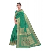 Generic Women's Banarasi Silk Designer Weaving Saree With Unstitched Blouse (Green, 5.50 Mtrs)