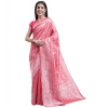 Generic Women's Kanjivaram Silk Designer Silver Weaving Saree With Unstitched Blouse (Pink, 5.50 Mtrs)