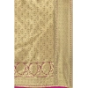 Generic Women's Banarasi Silk Designer Weaving Saree With Unstitched Blouse (Pink, 5.50 Mtrs)