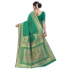 Generic Women's Banarasi Silk Designer Weaving Saree With Unstitched Blouse (Green, 5.50 Mtrs)