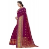 Generic Women's Cotton Silk Designer Weaving Saree With Unstitched Blouse (Pink, 5.50 Mtrs)