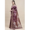 Generic Women's Kanjivaram Silk Designer Weaving Saree With Unstitched Blouse (Purple, 5.50 Mtrs)