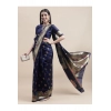 Generic Women's Kanjivaram Silk Designer Weaving Saree With Unstitched Blouse (Blue, 5.50 Mtrs)