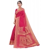 Generic Women's Banarasi Silk Designer Weaving Saree With Unstitched Blouse (Pink, 5.50 Mtrs)
