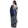 Generic Women's Banarasi Silk Designer Weaving Saree With Unstitched Blouse (Blue, 5.50 Mtrs)