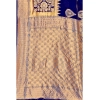 Generic Women's Banarasi Silk Designer Weaving Saree With Unstitched Blouse (Navy Blue, 5.50 Mtrs)