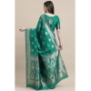 Generic Women's Kanjivaram Silk Designer Weaving Saree With Unstitched Blouse (Green, 5.50 Mtrs)