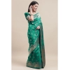 Generic Women's Kanjivaram Silk Designer Weaving Saree With Unstitched Blouse (Green, 5.50 Mtrs)