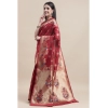 Generic Women's Kanjivaram Silk Designer Weaving Saree With Unstitched Blouse (Red, 5.50 Mtrs)