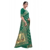 Generic Women's Banarasi Silk Designer Weaving Saree With Unstitched Blouse (Green, 5.50 Mtrs)