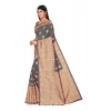 Generic Women's Banarasi Silk Designer Weaving Saree With Unstitched Blouse (Grey, 5.50 Mtrs)