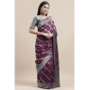 Generic Women's Banarasi Silk Designer Weaving Saree With Unstitched Blouse (Purple, 5.50 Mtrs)