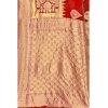 Generic Women's Banarasi Silk Designer Weaving Saree With Unstitched Blouse (Red, 5.50 Mtrs)