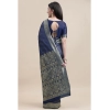 Generic Women's Kanjivaram Silk Designer Weaving Saree With Unstitched Blouse (Blue, 5.50 Mtrs)