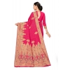 Generic Women's Banarasi Silk Designer Weaving Saree With Unstitched Blouse (Pink, 5.50 Mtrs)