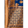Generic Women's Banarasi Silk Designer Weaving Saree With Unstitched Blouse (Blue, 5.50 Mtrs)