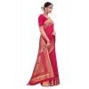 Generic Women's Banarasi Silk Designer Weaving Saree With Unstitched Blouse (Pink, 5.50 Mtrs)