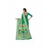 Generic Women's Banarasi Silk Designer Weaving Saree With Unstitched Blouse (Green, 5.50 Mtrs)