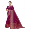 Generic Women's Cotton Silk Designer Weaving Saree With Unstitched Blouse (Pink, 5.50 Mtrs)