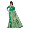 Generic Women's Banarasi Silk Designer Weaving Saree With Unstitched Blouse (Green, 5.50 Mtrs)
