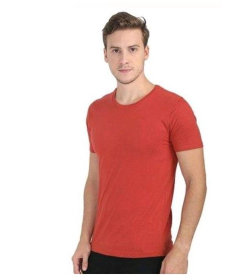 Generic Men's Casual Short Sleeves Cotton Round Neck T-shirt (Red)
