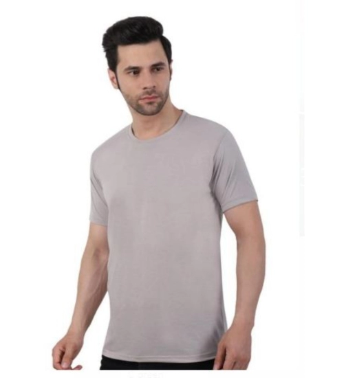 Generic Men's Casual Short Sleeves Cotton Round Neck T-shirt (Grey)