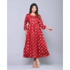 Generic Women's Casual Viscose Rayon 3-4th Sleeve Maternity Kurti (Maroon)