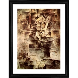 Generic The Accordionist 1911 Painting With Wood Photo Frame (Multicolor)