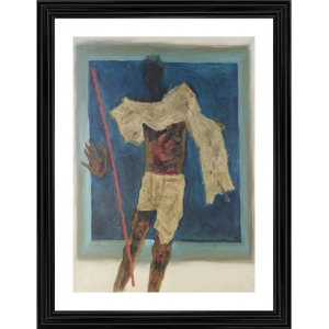 Generic Mahatma Painting With Wood Photo Frame (Multicolor)