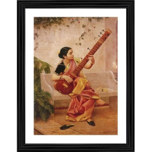 Generic Kadambari 1890 Painting With Wood Photo Frame (Multicolor)