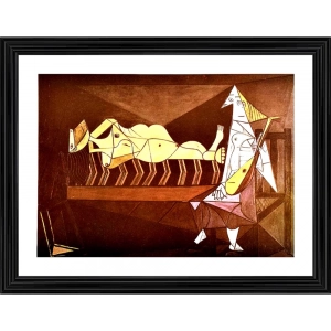 Generic Aubade 1942 Painting With Wood Photo Frame (Multicolor)