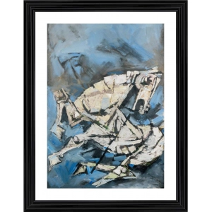 Generic Horses Pain Painting With Wood Photo Frame (Multicolor)