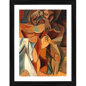 Generic Friendship 1908 Painting With Wood Photo Frame (Multicolor)