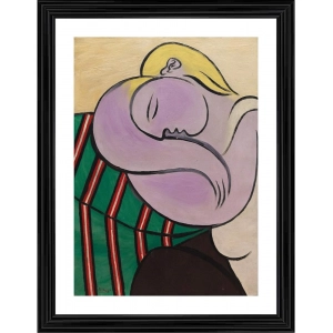 Generic Woman with yellow hair 1931 Painting With Wood Photo Frame (Multicolor)