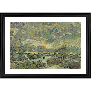 Generic Reminiscence of Brabant 1890 Painting With Wood Photo Frame (Multicolor)