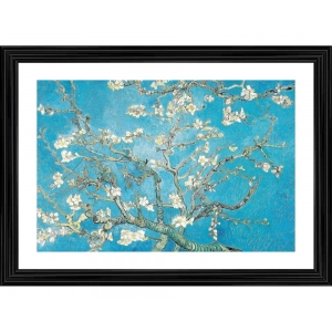 Generic Almond Blossom 1890 Painting With Wood Photo Frame (Multicolor)