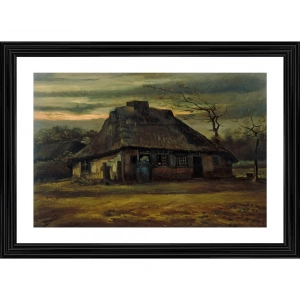 Generic The Cottage 1885 Painting With Wood Photo Frame (Multicolor)