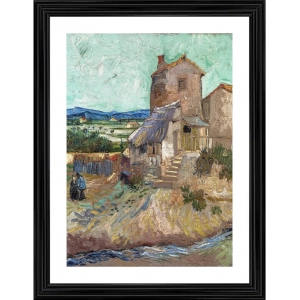 Generic The Old Mill 1888 Painting With Wood Photo Frame (Multicolor)