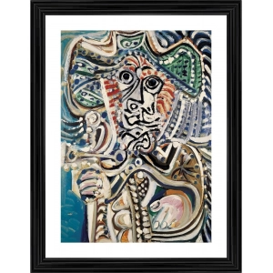 Generic Musketeer with Sword 1972 Painting With Wood Photo Frame (Multicolor)