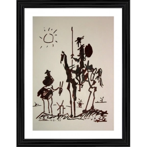Generic Don Quixote 1955 Painting With Wood Photo Frame (Multicolor)