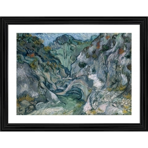 Generic Ravine 1889 Painting With Wood Photo Frame (Multicolor)