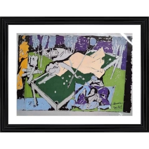 Generic The Culture 1 Painting With Wood Photo Frame (Multicolor)