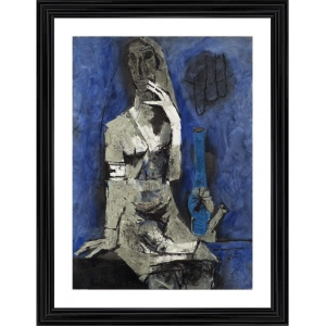 Generic Virgin Night Painting With Wood Photo Frame (Multicolor)