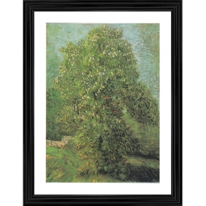 Generic Horse Chestnut Tree in Blossom 1887 Painting With Wood Photo Frame (Multicolor)